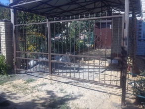 Решетчатые ворота распашные - пример 12 фото в Деденево