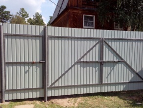 Забор с воротами и калиткой 100 метров фото в Деденево